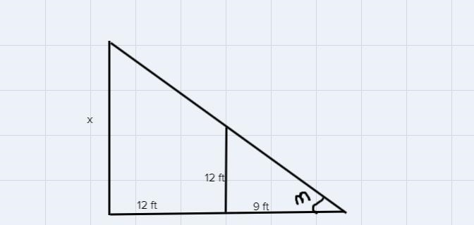 A tree is 12 feet tall and casts a shadow 9 feet long. A building nearby castsa shadow-example-1