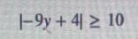 Rewrite the given any quality as two linear inequalities enter the two inequalities-example-1