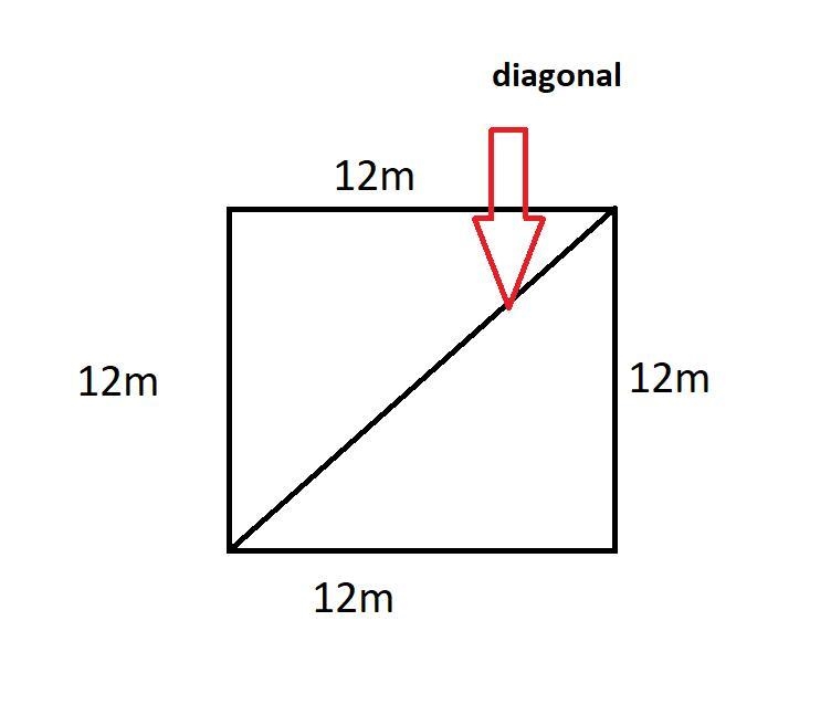 If The perimeter of a square is 48 meters what is the length of the diagonal-example-1