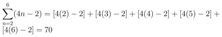 (c) 111 IT IIISH (Find the value of): 6 E (4n -2) 1 =2-example-1