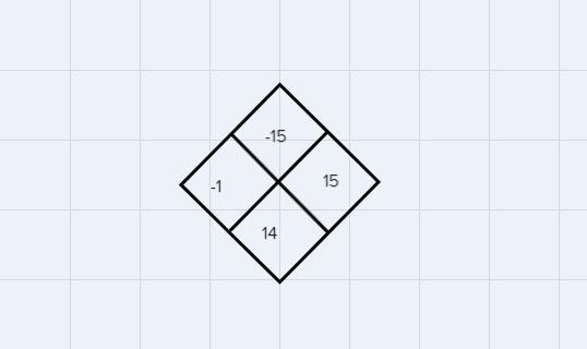 The diamond method for factoring: Fill in the missing value-example-2