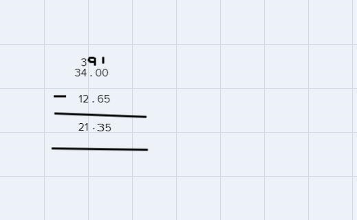 What is 34 - 12.65 ??-example-1