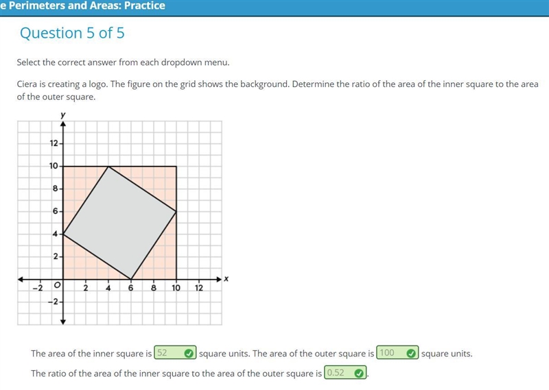 ciera is creating a logo the figure on the grid shows the background determine the-example-1