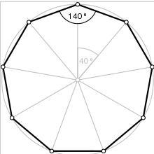 point O is the center of the regular nonagon shown below. find the angle of rotation-example-1