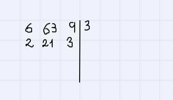 Find the greatest common factor of these three expressions.6,63x^2, and 9x-example-1