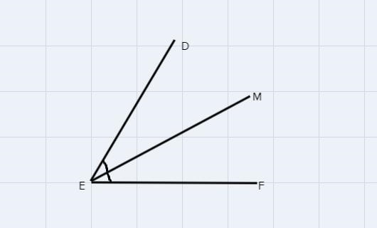 EM bisects ZDEF and mZDEF = 83.6°. Find mZDEM and mZMEF. mZDEM mZMEF-example-1