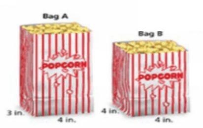 1.A movie theater designs two bags to hold 96 cubic inches of popcorn. a.Find the-example-1