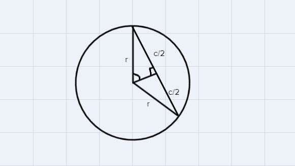 Show that length of a chord subtending a central angle with radius r is 2rsinθ/2-example-1