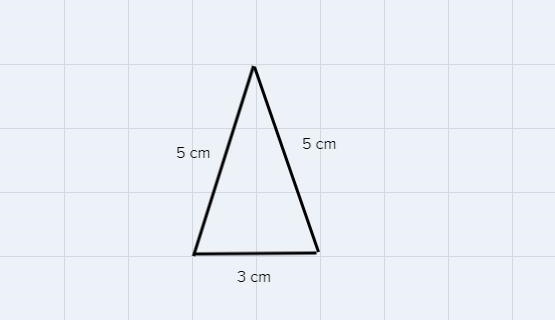 Construct triangle ABC if AB = 5cm, BC=5cm and AC=3cm. What type if triangle does-example-1