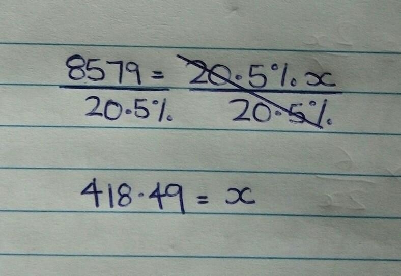 8579 = 20.5% of x What is x-example-1