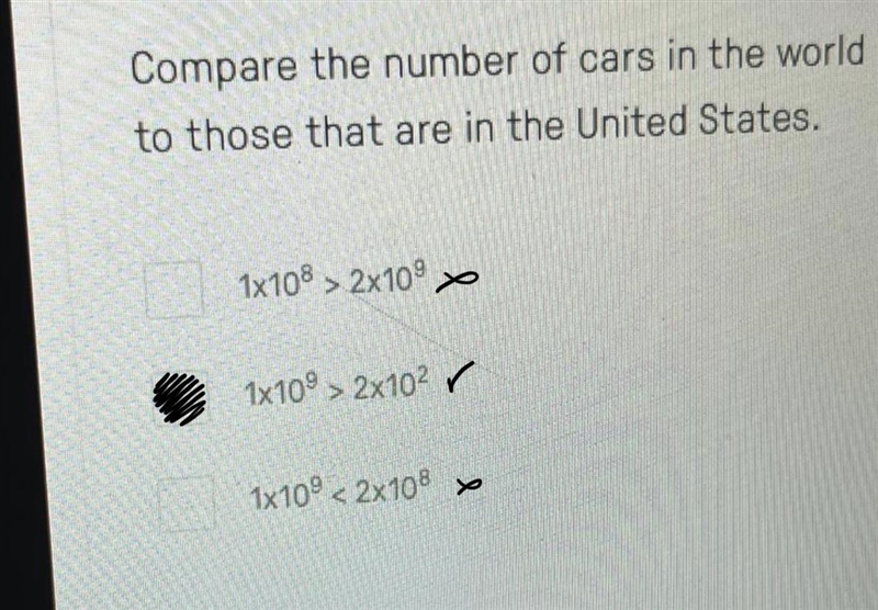 Compare the number of cars in the world to those that are in the United States.-example-1