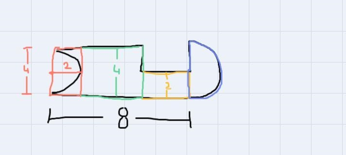 the figure Shown is the base of a right solid that is 10 meters high corners that-example-1