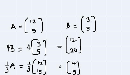 Given the matrices A and B shown below, find 4B – į A.3A=( 1215B5-example-1