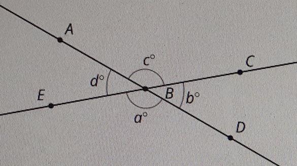 А dº E в b° aº D O A Lct Lb=Ld+Lc ОВ B. Zb+2d=180 h O C. Rotate the figure 180 degrees-example-1