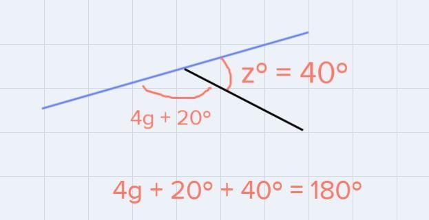 What is the value of q?75°400Measure of angle yº?49 + 20°7)Measure of angle zº?40+earch-example-2