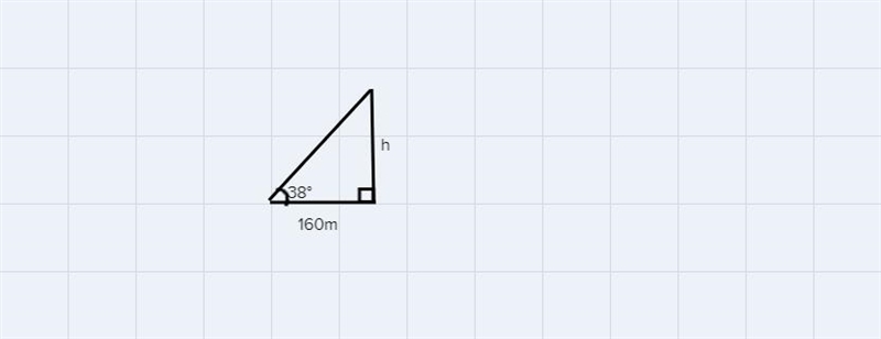 you are standing 160 meters away from the base of a building. the angle of elevation-example-1