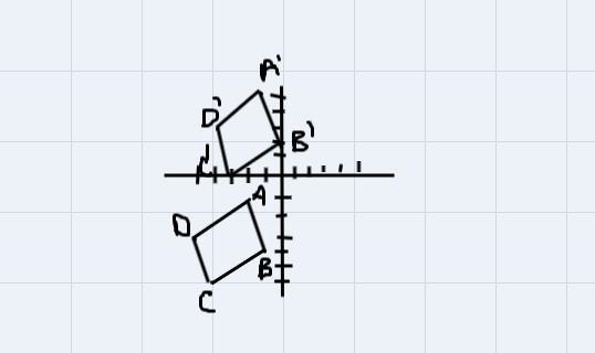 Draw the image of quadrilateral ABCD under a translation by 1 unit to the right and-example-1