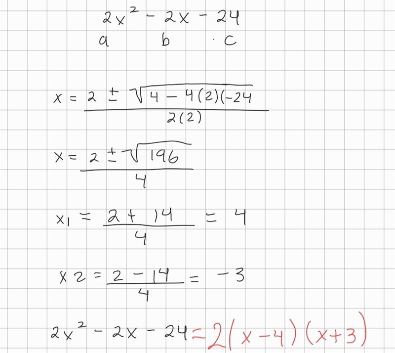 consider the polynomial g(x)=2x^3+2x^2-28x-48(A)Use synthetic division to rewrite-example-2