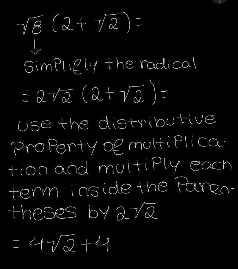 √8(2+√2) on simplifying-example-1