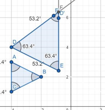 Now you will attempt to copy your original triangle using two of its angles:-example-2