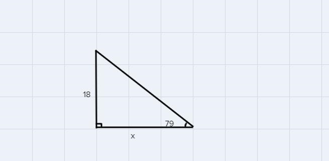 Anna leaned a ladder against the side of her house. The ladder forms a 79° angle with-example-2