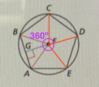 I’m the diagram ABCDE is a regular pentagon inscribed in F-example-1