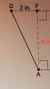 D 2 in F 12 in E 2 in, This trapezoid has been divided into two right triangles and-example-1