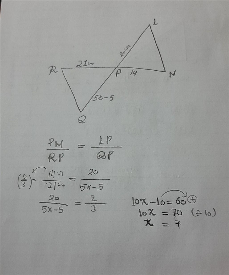 Solve for x each triangle is similar-example-1