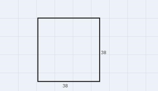 from a 38 in by 38 inch piece of metal, squares are cut of the four corners so that-example-1