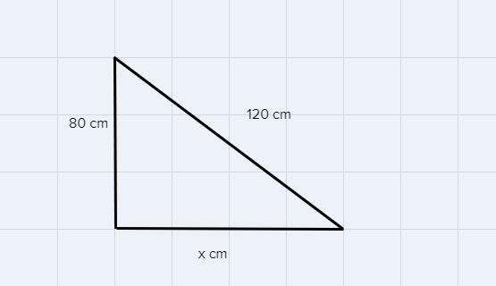 Triangle ABC is a right triangle. the length of one leg is 80 centimeters, and the-example-1