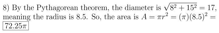 The area of circle P.-example-1