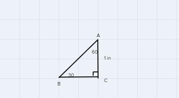 Sketcha 30-60-90 triangle and indicate the angle measures and side lengths if the-example-1