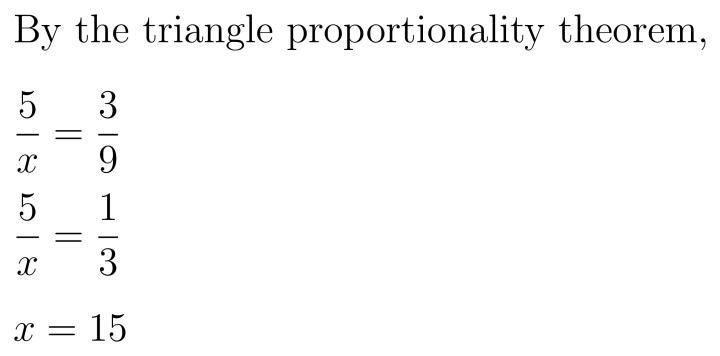 Need help with his geometry question. Find the value of x-example-1