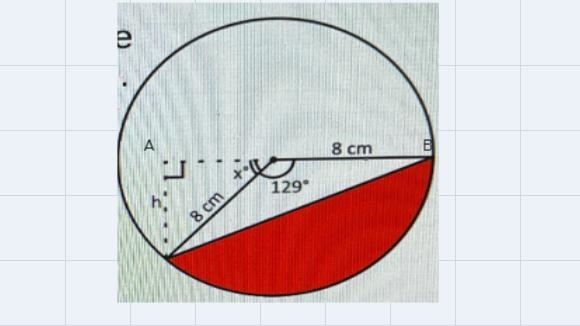 Follow the steps to find thearea of the shaded region.The height (h) is needed tofind-example-2