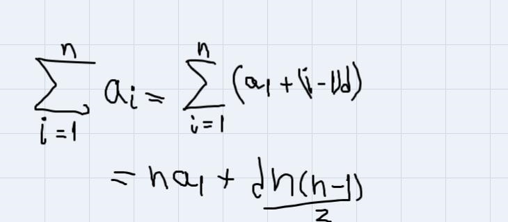 What's the sum of ten terms of a finite arithmetic series if the first term is 13 and-example-1