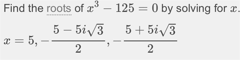 X^3-125=0 what’s the nth root-example-1