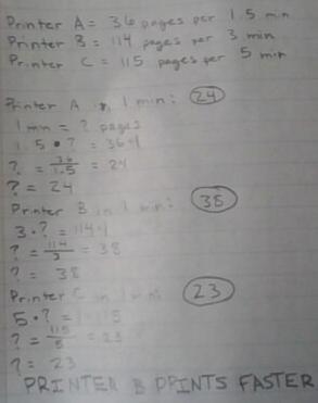 Printer A prints 36 pages every 1.5 minutes. Printer B prints 114 pages every 3 minutes-example-1