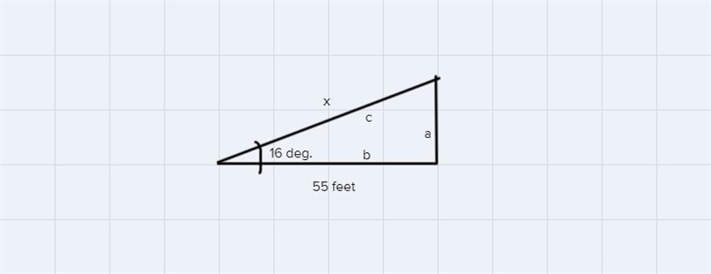 The builder of a parking garage wants to build a ramp at an angle of 16 degrees covers-example-1