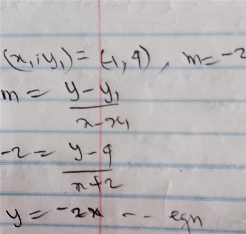 Select all of the equations for the line that passes through (−1, 4) and has slope-example-1