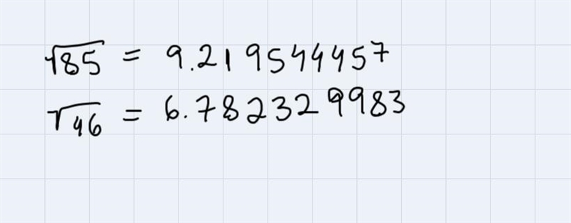 Is ✓85 and ✓46 a rational number-example-2