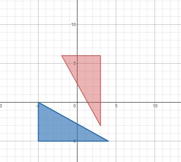 Transform AABC by the following transformations:• Reflect across the line y = -X• Translate-example-1