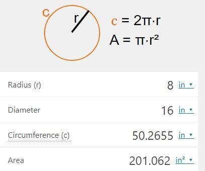 Chapter 8 5.Find the circumference of each circle. Use your calculator's value of-example-1