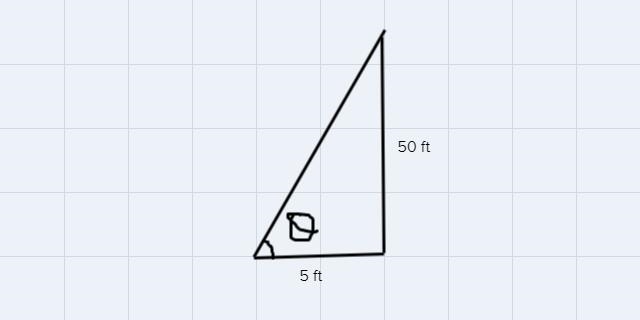 A dog alte 5 feet away from its owner's 50-foot tall house. What equation could be-example-1