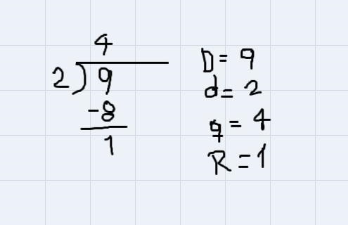 Write the remainders as fractions9 ÷213 ÷ 312 ÷ 59 ÷ 413 ÷ 620 ÷ 927 ÷ 5-example-1