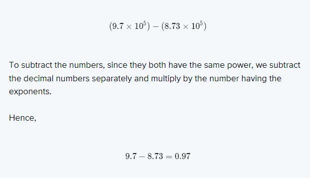 how to express the result of the equation in percentage? 9.7 x 10 to the power of-example-1