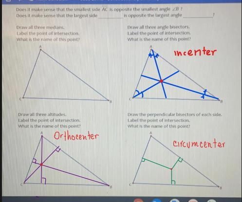 Angles and lines for geometry Help with the last 3 triangles.-example-1