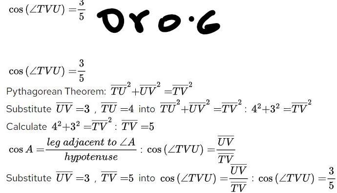 Find the value of cos V V rounded to the nearest hundredth, if necessary.-example-1