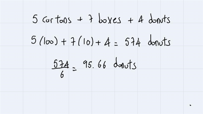 3 schools...each pallet has 10 cartonseach cartons had 10 boxeseach box has 10 donuts-example-3