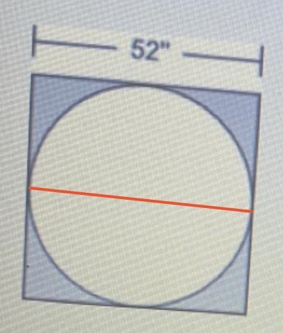 A circle Is cut from a square piece of cloth as shown How many square inches of cloth-example-1