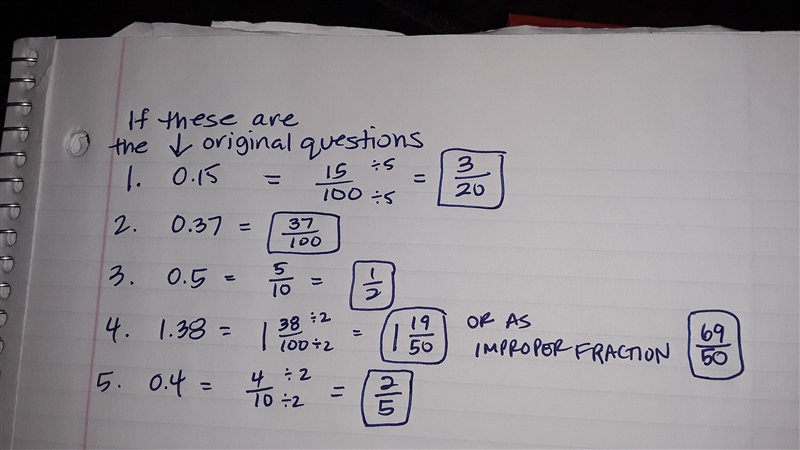 Rename the decimal numbers as a fraction. 1.0.15 2.0.37. 3.0.5 4. 1.38 5.0.4​-example-1